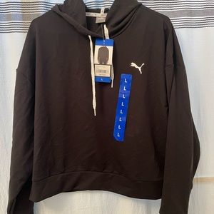 Womens black puma hooded sweater| Brand New|